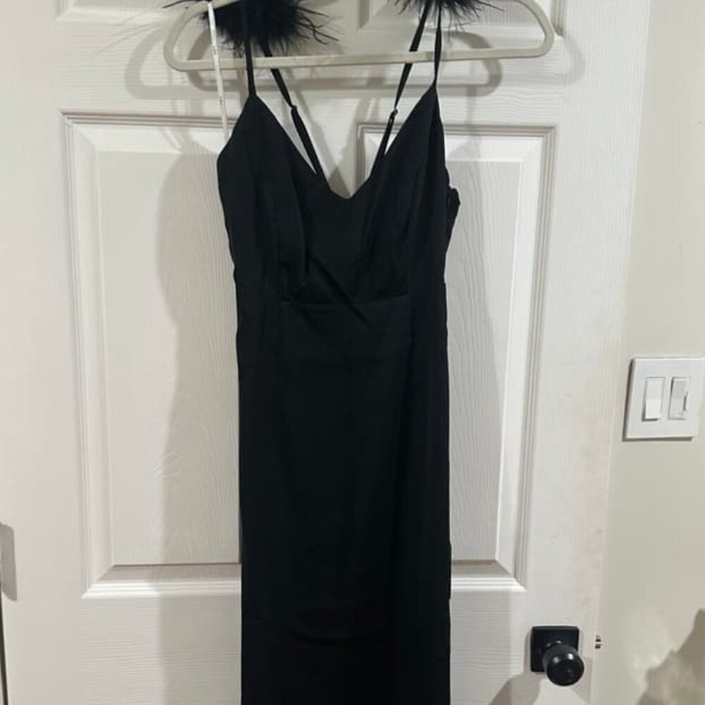 Black silk dress